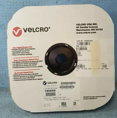 VELCRO® Brand Loop 1000 1  White Pressure Sensitive Adhesive 72 - 25 Yard Roll • $27.96