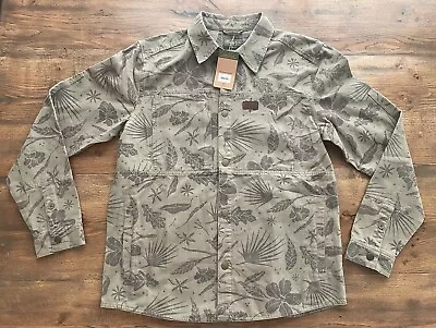 Marsh Wear Delano Shacket Jacket Leaf Print Canvas Camo Men's Sz Large NWT $89 • $69