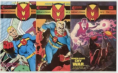 Miracleman #2 3 4  Avg. NM- 9.2 White Pages  Alan Moore  Eclipse 1985  No Resv • $5.50