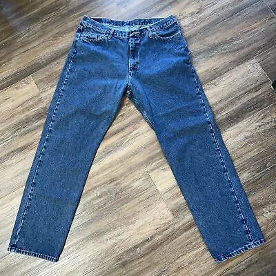WRANGLER 38 X 34 Jeans Blue RELAXED Fit 100% COTTON 5-STAR PREMIUM Men's MINT • $13.99