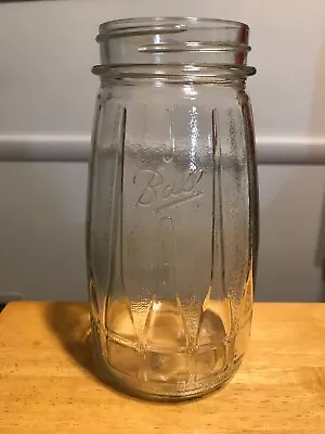 Vintage Clear Glass Ball Mason Jar Juicer Decanter Shoulder And Boss Design A7 • $19.99