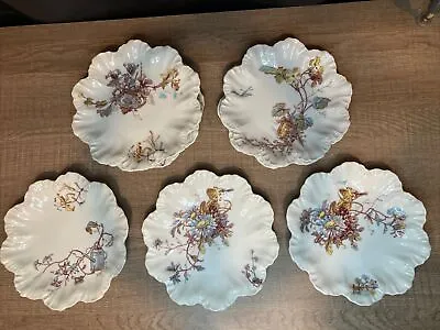 LANTERNIER LIMOGES AL Depose China Artist Signed Hand Painted 6  Desert Plates • $99