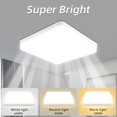 12W-72W LED Ceiling Light Square Panel Down Lights Bedroom Kitchen Bedroom Lamp • £15.99
