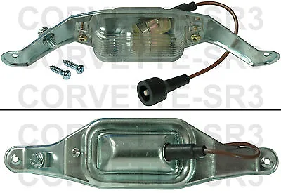 $22.95 • Buy 1968-1973 Corvette License Plate Light Assembly W/ Guide Lens  W/o Fiber Optics