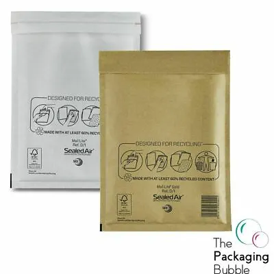 Mail Lite Bubble Padded Envelopes Mailer Bags White Or Gold A000 C0 D1 F3 E2 J6 • £43.09