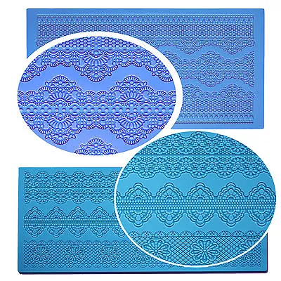 Silicone Cake Decorating Lace Icing Impression Mat For Creating Edible Lace • £18.99