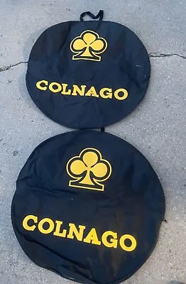 Vintage Colnago Wheel Bags 700c Case Road Race 27  Diameter Set Of 2 • $88.88