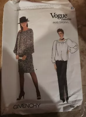 Vintage Vogue Sewing Pattern Givenchy 1142 Size 12-14-16 Misses Top Skirt • $14.70