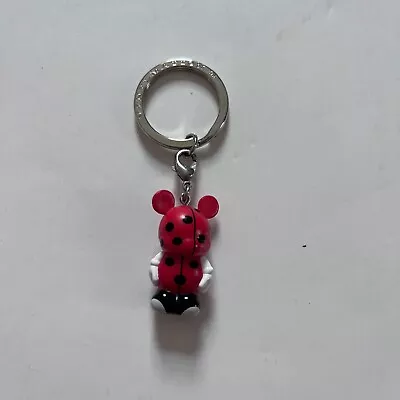 Disney Vinylmation Jr Keychain Charm Mickey Mouse Ladybug Figure Red Black White • $9.99