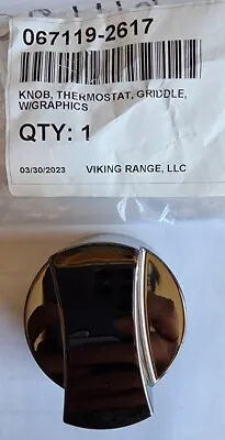 Viking Range Knob Thermostat Griddle W/Graphics 067119-2617 • $93.60