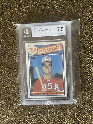 1985 TOPPS MARK MCGWIRE ROOKIE #401 BGS 7.5 W/8 8.5 And A 9 • $21