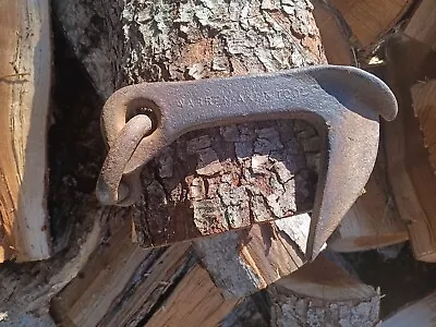 Vintage Warren Logging BULL Dog Hook. The Large One.smooth.. • $27.50