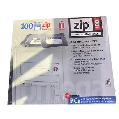 $100 • Buy Iomega Zip 100 ATAPI IDE Internal Drive 10660 New Sealed Free Shipping