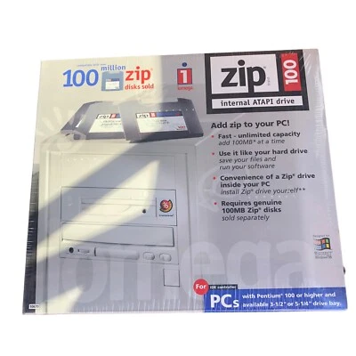 $100 • Buy Iomega Zip 100 ATAPI IDE Internal Drive 10660 New Sealed Free Shipping