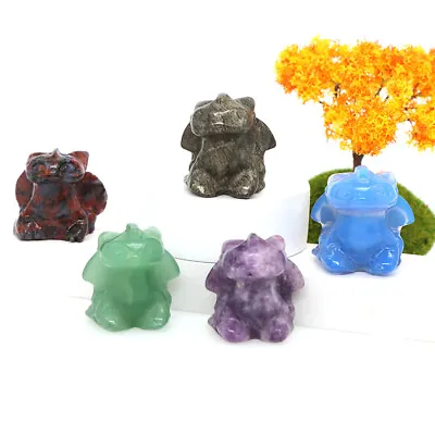 30mm Natural Stones Carving Toothless Flying Dragon Healing Crystal Home Decor • $5.99