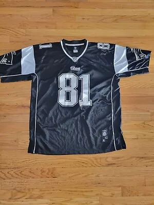 New England Patriots Mens Jersey  #81 Aaron Hernandez Reebok NFL Football Blk • $150