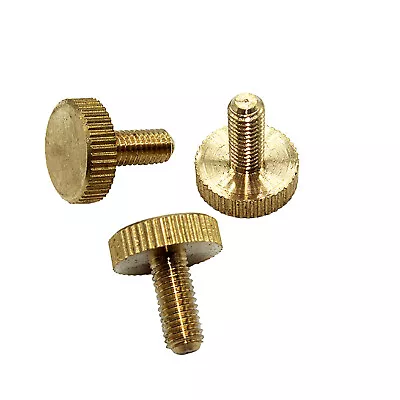 £2.10 • Buy M3 M4 M5 M6 Brass Knurled Thumb Screw Flat Head Thumbscrews Hand Grip Knob Bolts