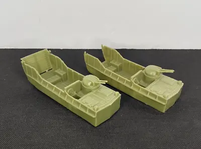 Vintage Marx Battleground Playset WWII Olive  LANDING CRAFT Combat Vehicle • $25