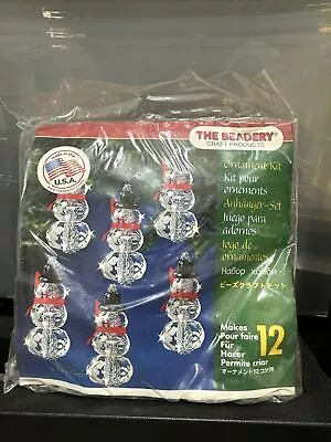 The Beadery Holiday Beaded Ornament Kit-Faceted Elegant Snowmen 2 X1  Makes 12 • $12.99