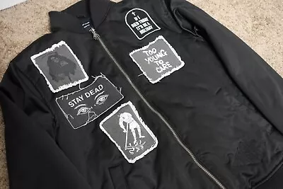 Drop Dead Clothing - Stay Dead - Black Bomber Style Jacket - Size Medium  • $100