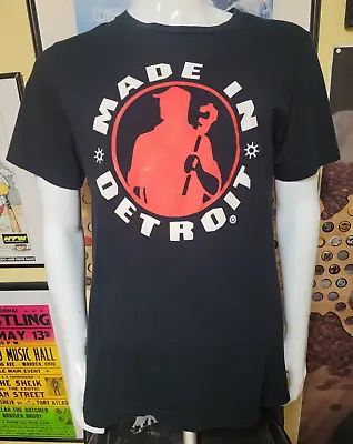 Made In Detroit Classic Logo T Shirt Large Michigan Blue Collar Kid Rock Nice • $12.74