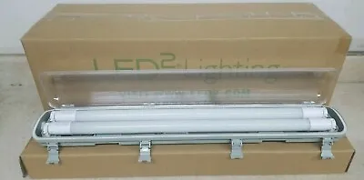 Lot Of 6- LED 2FT Tube Vapor Proof Waterproof Lamp Fixture W/NO Lamps • $40