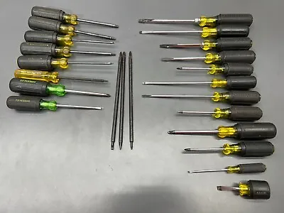 Klein Tools 23 Pc Screwdriver & Torx Set Lot W Greenlee - Vgc - Made In Usa • $139.99