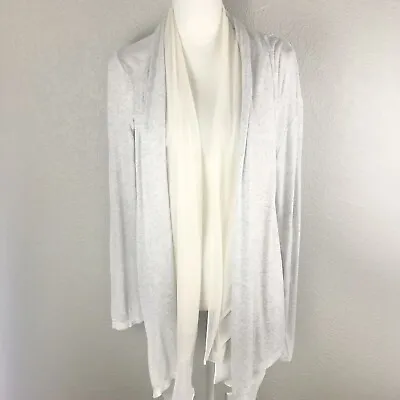 Cabi Womens M 344 Dream Waterfall Cardigan Sweater Open Front Chiffon Trim • $10