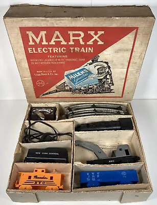 Rare Vintage Marx Steam Type Electric Train Set #15665 W/ 480 Engine Locomotive • $70