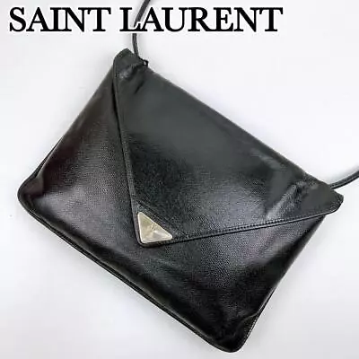 Yves Saint Laurent Muse Leather Black Shoulder Bag Women Authentic • £224.88