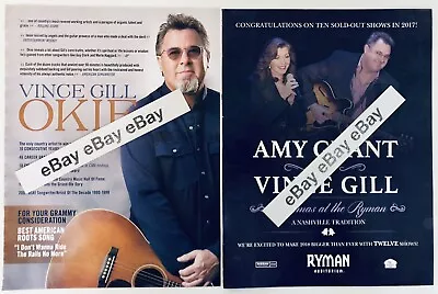 Vince Gill Amy Grant Magazine Ad Country Music Ryman Okie Artist Duo Tour • $14.35