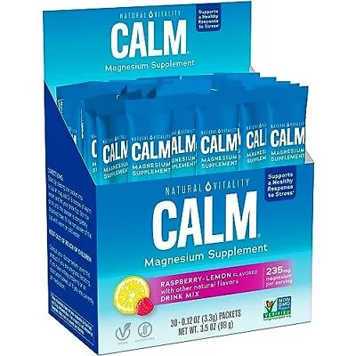 Calm Magnesium Citrate Supplement Anti-Stress Drink Mix Powder - Gluten Free ... • $25.41