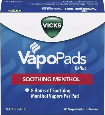 Vicks VapoPads 20 Count – Soothing Menthol Vapor Pads 20 (Pack Of 1)  • $40.73