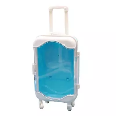 1/12 Mini Trolley Luggage Doll  Trunk Miniature Oranments Blue • $10.93