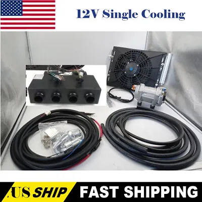 12V Cool Universal Under Dash Electric Air Conditioning A/C Compressor KIT • $712.49
