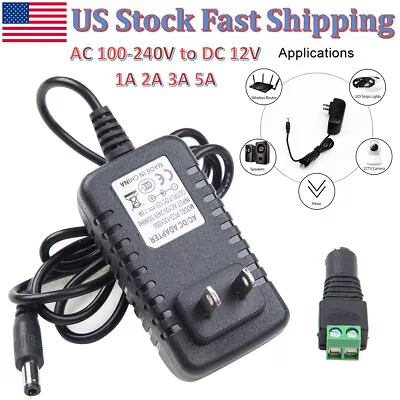 AC 100-240V To DC 12V 1-5A Power Supply Adapter For LED Lights Strip CCTV Camera • $75.86