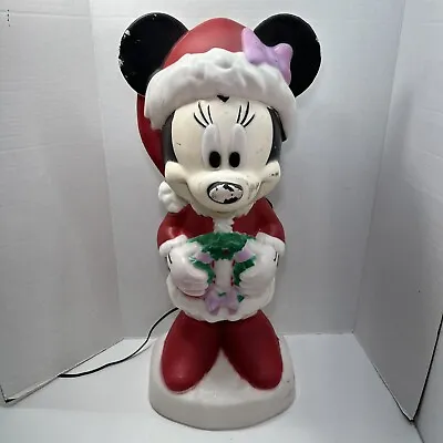 Minnie Mouse 24” Christmas Blow Mold Outdoor Yard Decor Santa Light Disney • $42.46