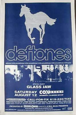 $18.22 • Buy DEFTONES 2000  WHITE PONY TOUR  SAN DIEGO CONCERT POSTER-Alternative Metal Music