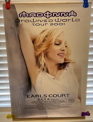 Madonna Drowned World Tour Earls Court Promo Poster 2001 • $35