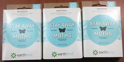 Lot Of 3: Earth Kind Stay Away Moths: Plant Based Moth Prevention 2.5 Oz NEW • $24.97