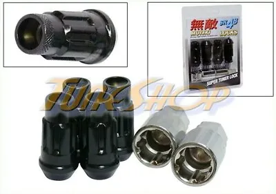 Muteki Sr48 4 Wheels Lock Lug Nuts Set 12x1.25 1.25 Acorn Rims Open End Black S • $32.95