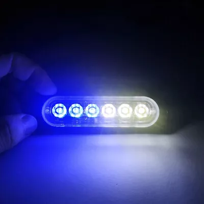 6 LED Amber Car Truck Emergency Beacon Warning Hazard Flash Strobe Light Bar NEW • $9.49