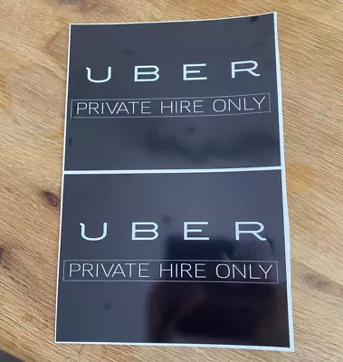 2 X Taxi Private Hire Stickers Signs Car Van Vehicle MOTORWAY Signage 200x150mm • £7