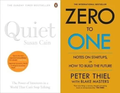 $55.09 • Buy Combo Set Of 2 Books(Quiet By Susan Cain+ Zero To One By Peter Thiel) New Book