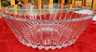$12.99 • Buy Signed Val St. Lambert 9” Round Crystal Serving Bowl Rim Has Chips Balmoral Vtg