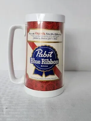 Thermo-Serv By West Bend PABST BLUE RIBBON Plastic Beer Mug Stein VTG USA Collec • $7.89
