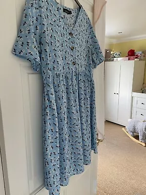 Maternity Powder Blue Floral Dress. Size 10 M. Excellent Condition. • £7