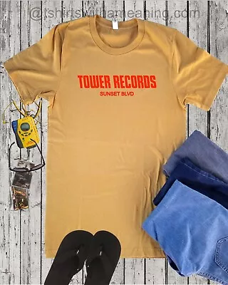 Tower Record Sunset Blvd T Shirt Rock Vinyl Music Hollywood Unisex Shirt XS-4XL  • $16.99