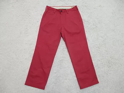 Haggar Pants 34x30 Mens Pink Straight Chino Flat Front Live Comfortable Casual • $8.11