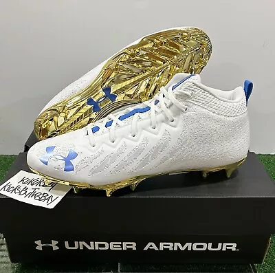 Under Armour Spotlight Select MC Football Cleats White Size 13 Mens 3023964-108 • $115